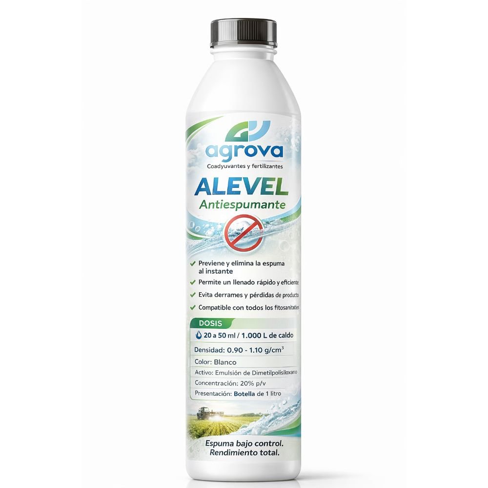 ALEVEL – Antiespumante para caldos de pulverización (Dimetilpolisiloxano 20% p/v)