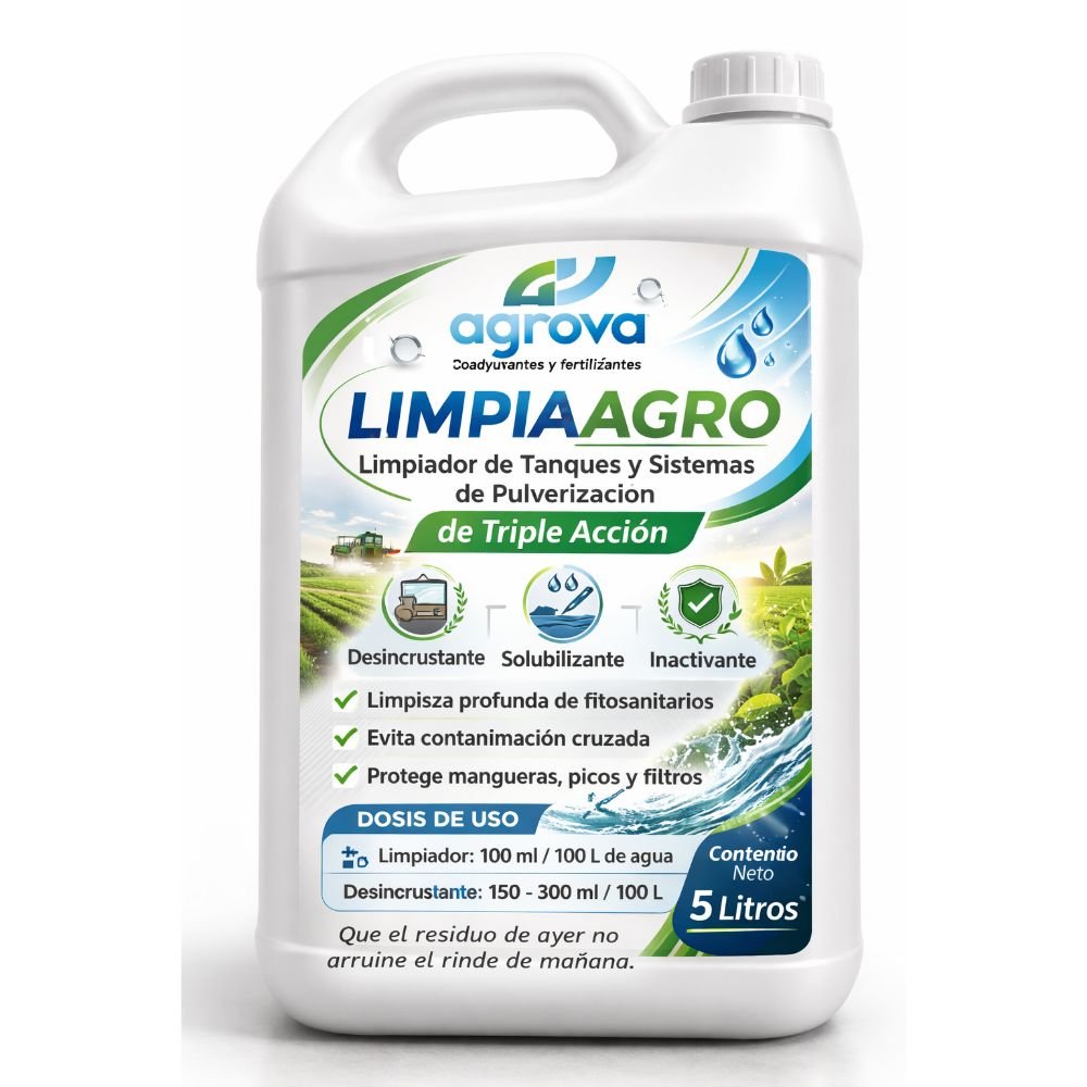 LIMPIAGRO – Limpiador de tanques y sistemas de pulverización (Triple acción)