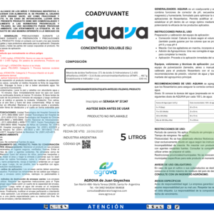 AQUAVA 6 – Corrector de pH, secuestrante de cationes y humectante