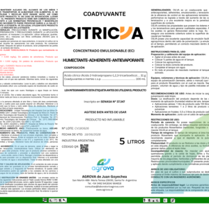 CITRICVA – Coadyuvante sinergizante a base de ácido cítrico